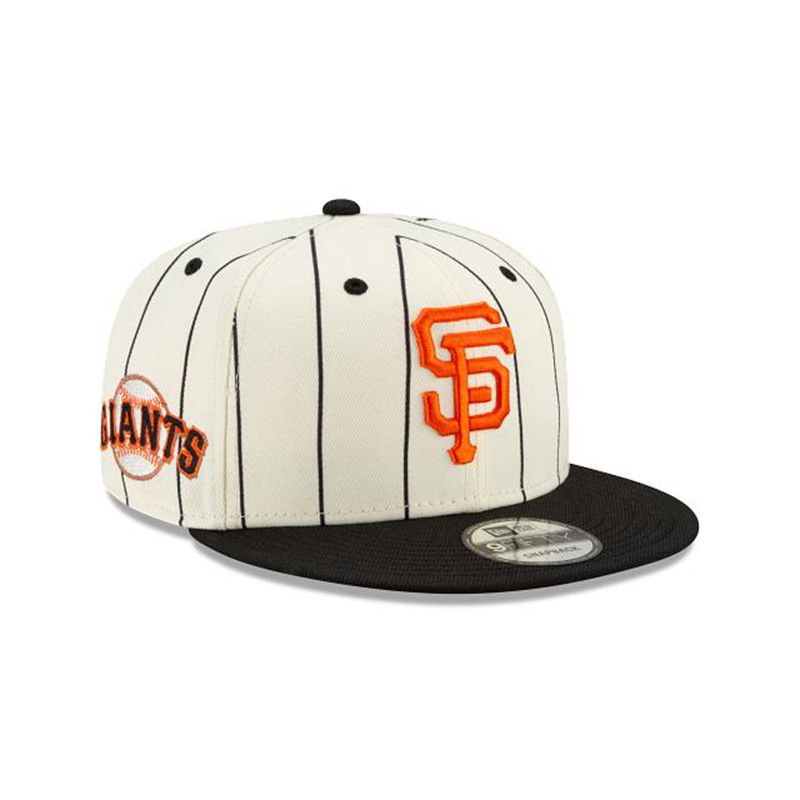 MLB San Francisco Giants Pinstripe 9Fifty Snapback (OUL8821) - White New Era Caps